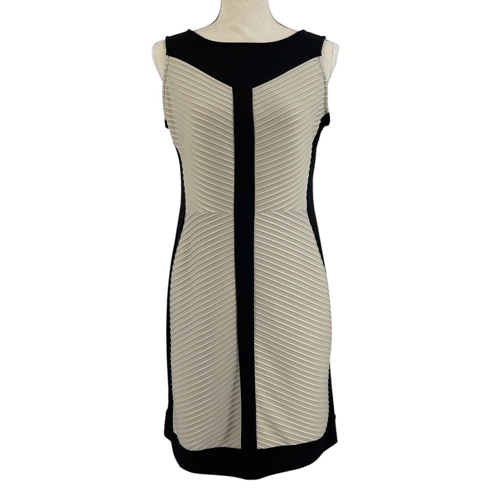 Dressbarn Collection Womens Sleeveless Pullover Two Tone Party Career Dress 8